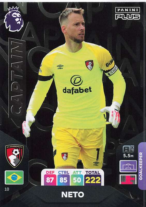 NETO - PANINI E/Premier League PLUS 2024 - `CAPTAIN` TRADING CARD 10