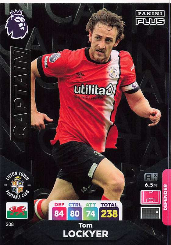TOM LOCKYER - PANINI E/Premier League PLUS 2024 - `CAPTAIN` TRADING CARD 208