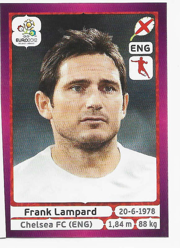 FRANK LAMPARD - PANINI EUFA EURO 2012 STICKER COLLECTION - STICKER 500 PURPLE