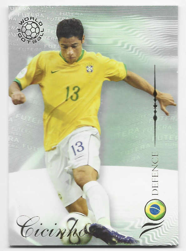 CICINHO (Brazil) - FUTERA WORLD FOOTBALL 2007 COLLECTION - RARE TRADING CARD 23