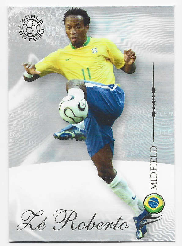 ZE ROBERTO (Brazil) - FUTERA WORLD FOOTBALL 2007 COLLECTION - RARE TRADING CARD 130