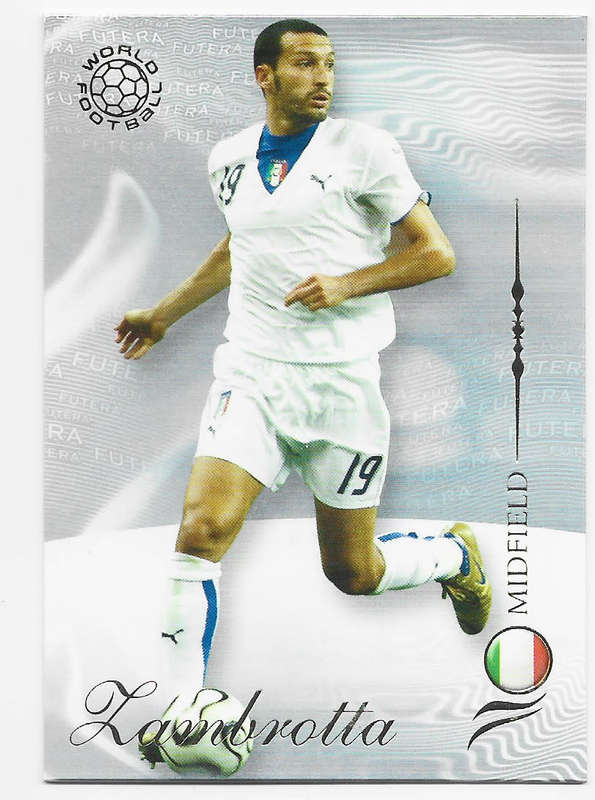 GIANLUCA ZAMBROTTA (Italy) - FUTERA WORLD FOOTBALL 2007 COLLECTION - RARE TRADING CARD 129