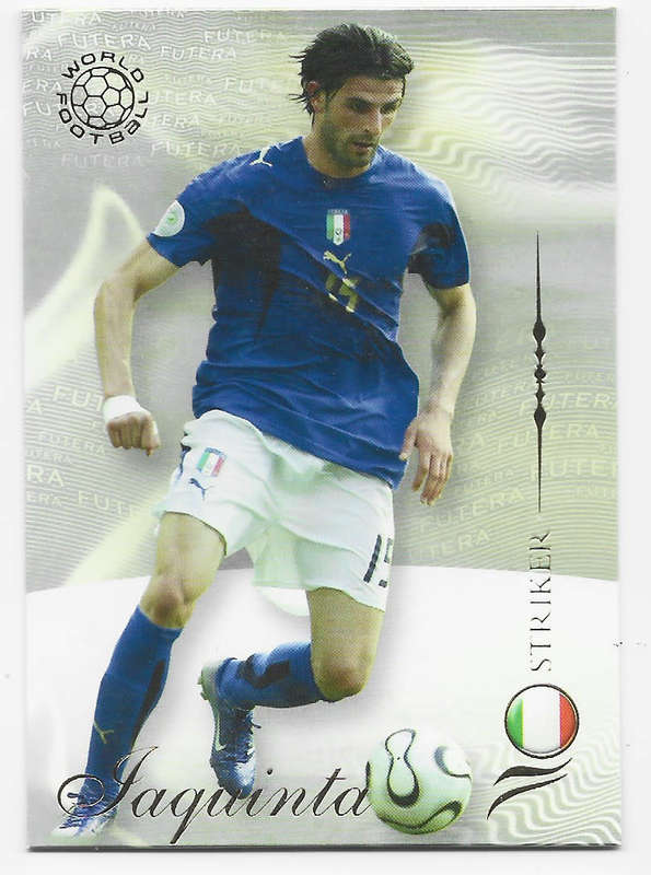 VINCENZO JAQUINTA (Italy) - FUTERA WORLD FOOTBALL 2007 COLLECTION - RARE TRADING CARD 156
