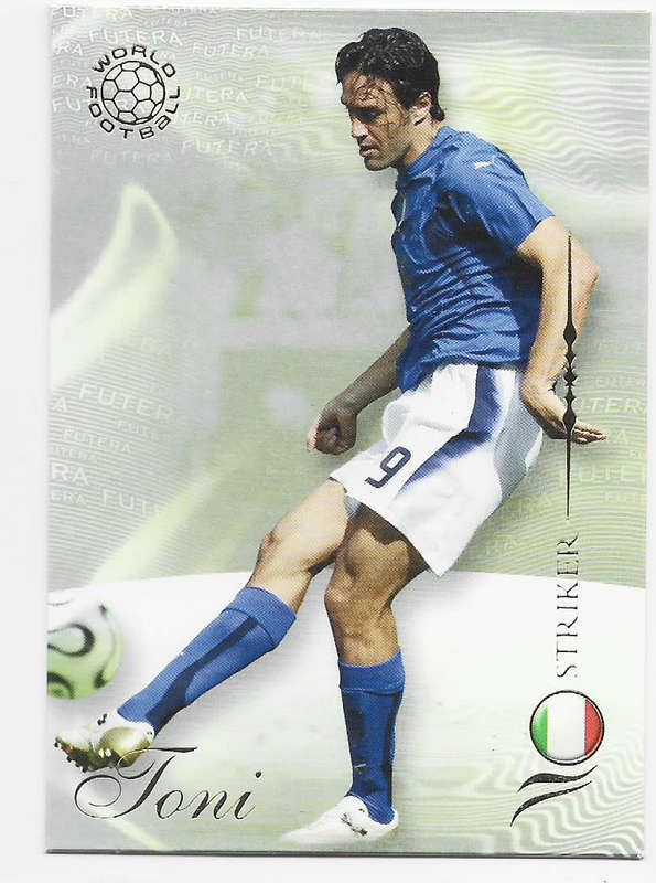 LUCO TONI (Italy) - FUTERA WORLD FOOTBALL 2007 COLLECTION - RARE TRADING CARD 186