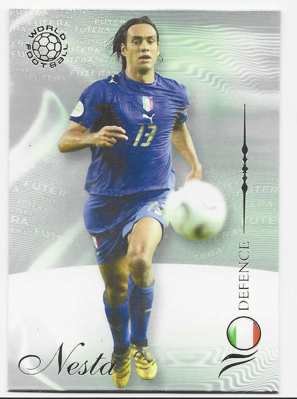 ALESSANDRO NESTA (Italy) - FUTERA WORLD FOOTBALL 2007 COLLECTION - RARE TRADING CARD 46
