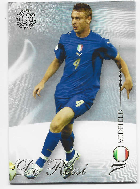 DANIELE DE ROSSI (Italy) - FUTERA WORLD FOOTBALL 2007 COLLECTION - RARE TRADING CARD 75