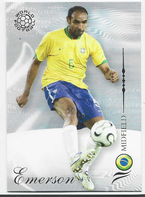 EMERSON (Brazil) - FUTERA WORLD FOOTBALL 2007 COLLECTION - RARE TRADING CARD 79