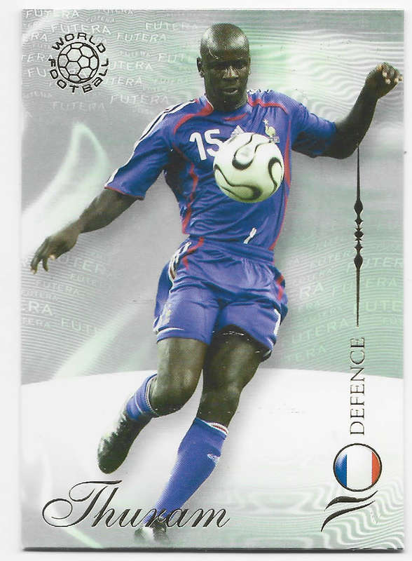 LILIAN THURAN (France) - FUTERA WORLD FOOTBALL 2007 COLLECTION - RARE TRADING CARD 60
