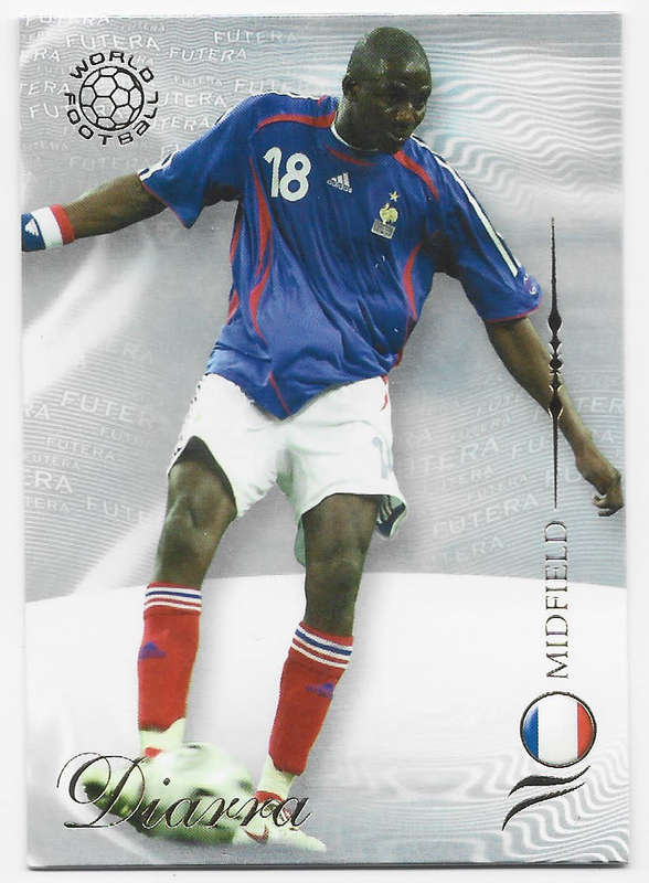 ALOU DIARRA (France) - FUTERA WORLD FOOTBALL 2007 COLLECTION - RARE TRADING CARD 77