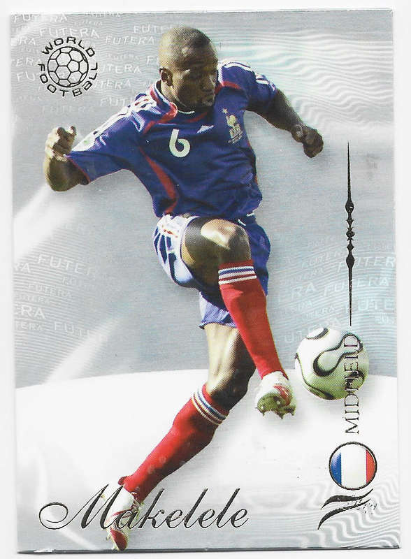 CLAUDE MAKELEKE (France) - FUTERA WORLD FOOTBALL 2007 COLLECTION - RARE TRADING CARD 100