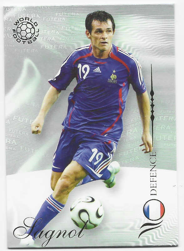 WILLY SAGNOL (France) - FUTERA WORLD FOOTBALL 2007 COLLECTION - RARE TRADING CARD 53
