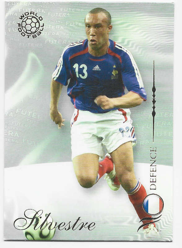 MIKAEL SILVESTRE (France) - FUTERA WORLD FOOTBALL 2007 COLLECTION - RARE TRADING CARD 57
