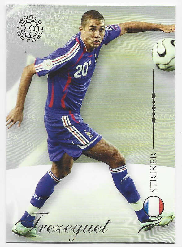 DAVID TREZEGUET (France) - FUTERA WORLD FOOTBALL 2007 COLLECTION - RARE TRADING CARD 189