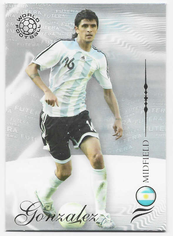LUIS GONZALEZ (Argentina) - FUTERA WORLD FOOTBALL 2007 COLLECTION - RARE TRADING CARD 88