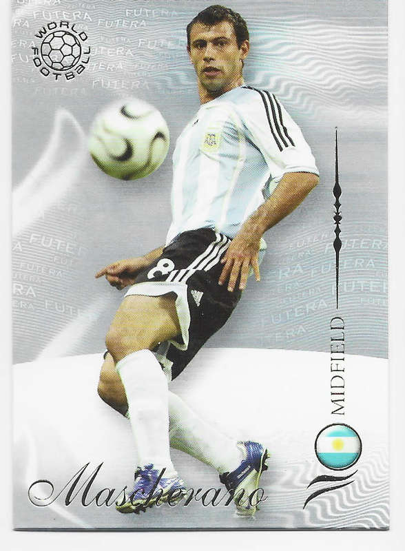 JAVIER MASHERANO (Argentina) - FUTERA WORLD FOOTBALL 2007 COLLECTION - RARE TRADING CARD 103