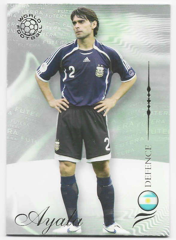ROBERTO AYALA (Argentina) - FUTERA WORLD FOOTBALL 2007 COLLECTION - RARE TRADING CARD 18