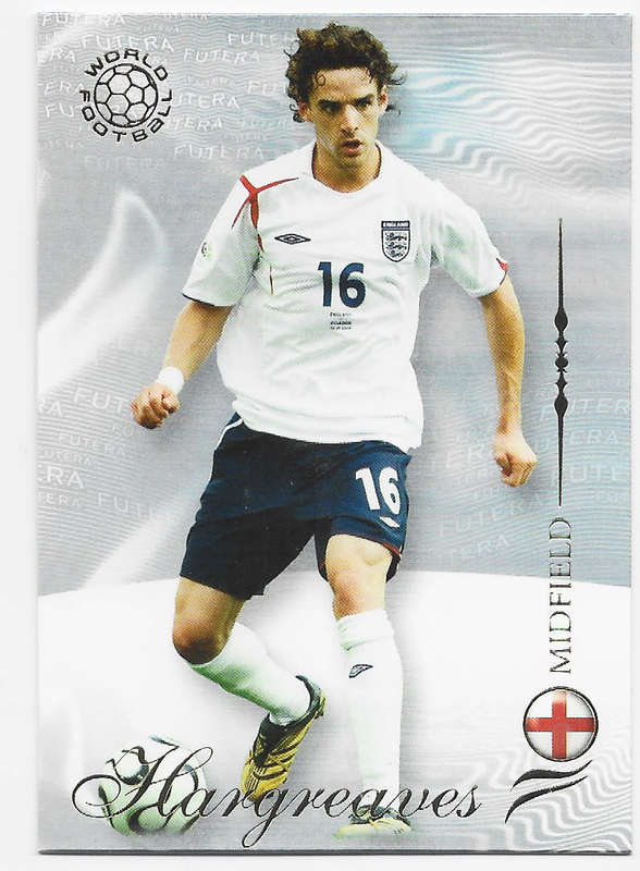 OWEN HARGREAVES (England) - FUTERA WORLD FOOTBALL 2007 COLLECTION - RARE TRADING CARD 89