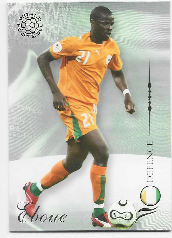 EMMANUEL EBOUE (Ivory Coast) - FUTERA WORLD FOOTBALL 2007 COLLECTION - RARE TRADING CARD 26