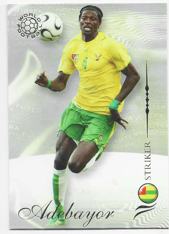 EMMANUEL ADEBAYOR (Togo) - FUTERA WORLD FOOTBALL 2007 COLLECTION - RARE TRADING CARD 133
