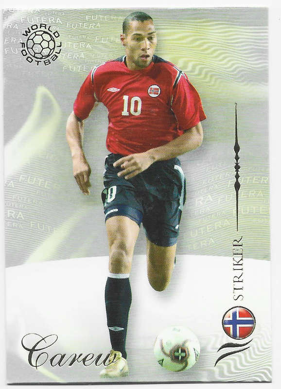 JOHN CAREW (Norway) - FUTERA WORLD FOOTBALL 2007 COLLECTION - RARE TRADING CARD 139