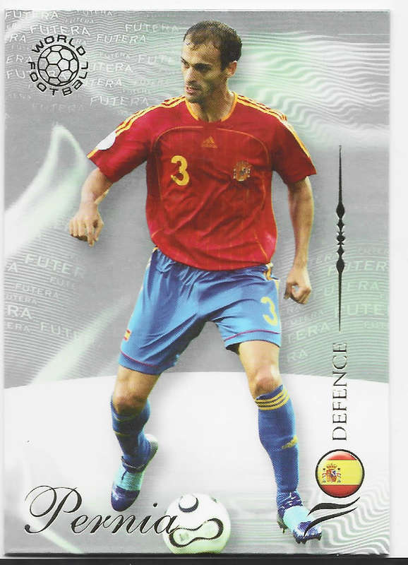 MARIANO PERNIA (Spain) - FUTERA WORLD FOOTBALL 2007 COLLECTION - RARE TRADING CARD 49
