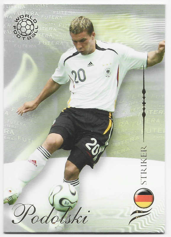 LUKAS PODOLSKI (Germany) - FUTERA WORLD FOOTBALL 2007 COLLECTION - RARE TRADING CARD 172