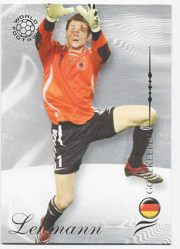 JENS LEHMANN (Germany) - FUTERA WORLD FOOTBALL 2007 COLLECTION - RARE TRADING CARD 10