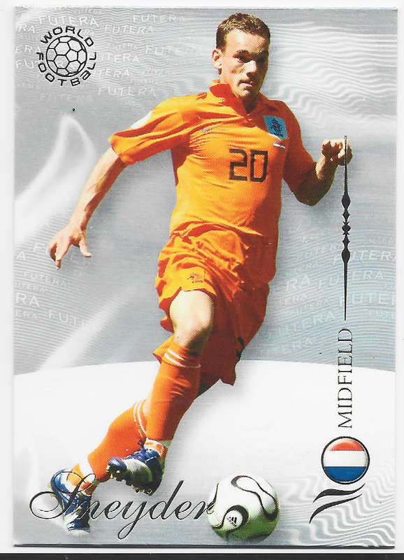 WESLEY SNEIDJER (Holland) - FUTERA WORLD FOOTBALL 2007 COLLECTION - RARE TRADING CARD 120