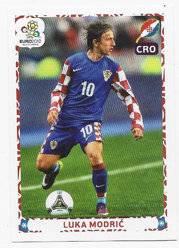 LUKA MODRIC (Croatia) - PANINI EUFA EURO 20012 STICKER COLLECTION -  ACTION STICKER 395