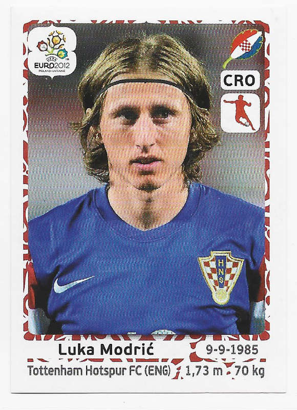 LUKA MODRIC (Croatia) - PANINI EUFA EURO 20012 STICKER COLLECTION -  STICKER 387 WHITE