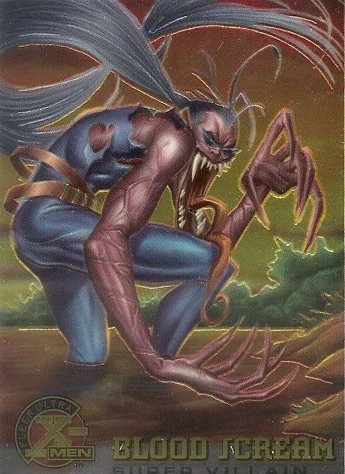 BLOOD SCREAM - MARVEL FLEER ULTRA X-MEN 1996 CHROME - CHROME TRADING CARD 62