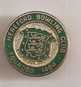 HEREFORD BOWLING CLUB  - BOWLS  LAPEL BADGE