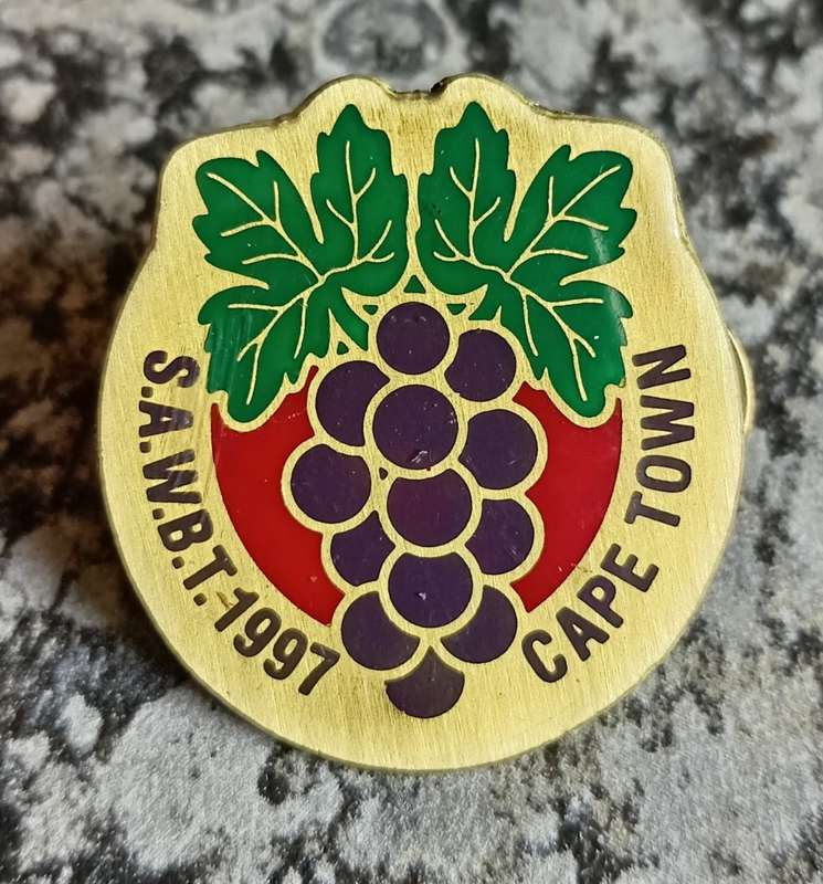 South Africa Woman`s Bowls Tournament 1997 Cape Town - Bowls Lapel Badge