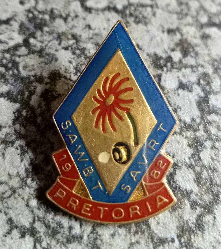 South Africa Woman`s Bowls Tournament 1982 Pretoria - Bowls Lapel Badge
