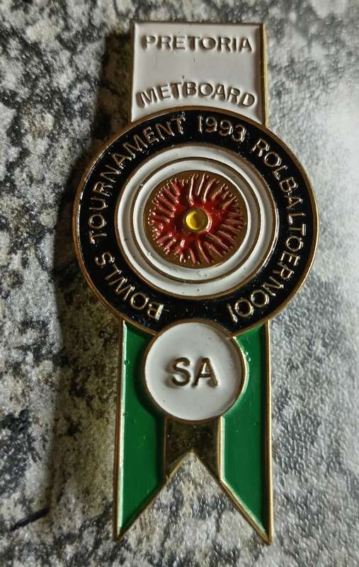 SA Bowls Tournament 1993 Pretoria - Bowls Lapel Badge