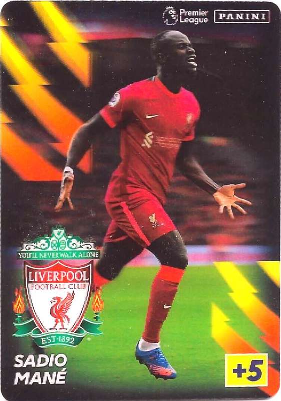 SADIO MANE - PANINI Adrenalyn EPL 2021/2022 - LENTICULAR `3D` TRADING CARD