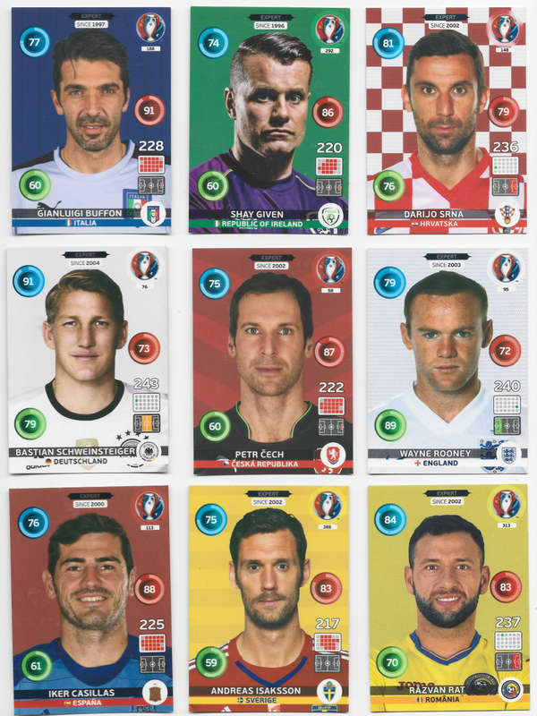 PANINI UEFA EURO 2016 COLLECTION -   `EXPERT` TRADING CARDS AVAILABLE