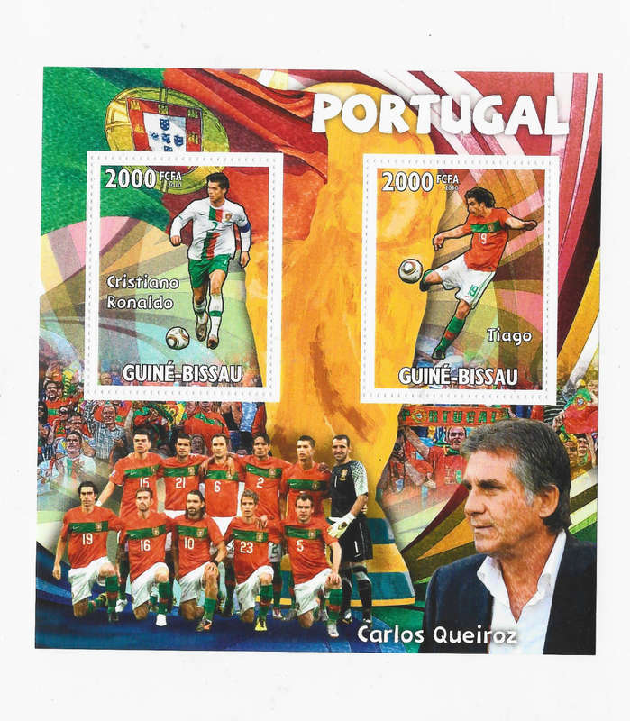 CRISTIANO RONALDO (Portugal) - GUINE BISSAU 2010  - FIFA WORLD CUP 2010 M/SHEET