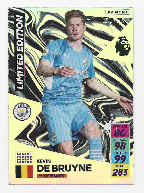 KEVIN DE BRUYNE - E/PREMIER LEAGUE 2022 - `LIMITED EDITION` TRADING CARD