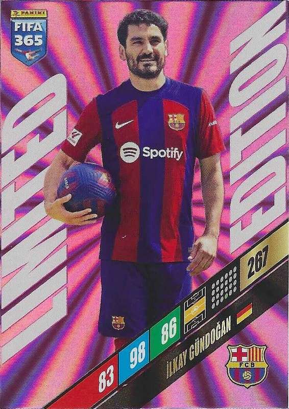 ILKAY GUNDOGAN - PANINI `FIFA 365 COLLECTION` 2024 - `LIMITED EDITION` FOIL TRADING CARD