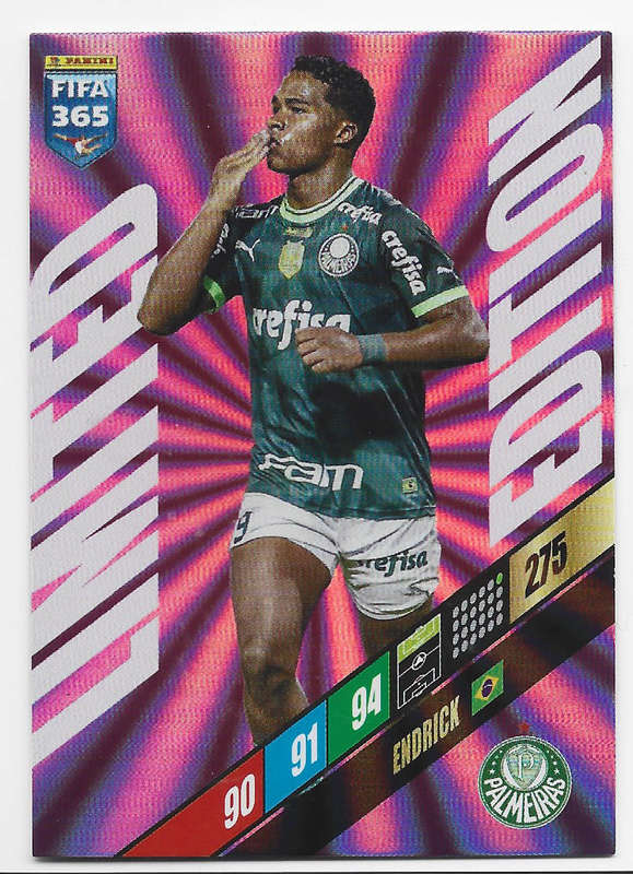 ENDRICK - PANINI FIFA 365 COLLECTION 2024 - LIMITED EDITION FOIL TRADING CARD