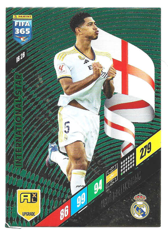 JUDE BELLINGHAM - PANINI `FIFA 365 COLLECTION` UPDATES 2024 - FOIL `INTERNATIONAL STAR" CARD IS28