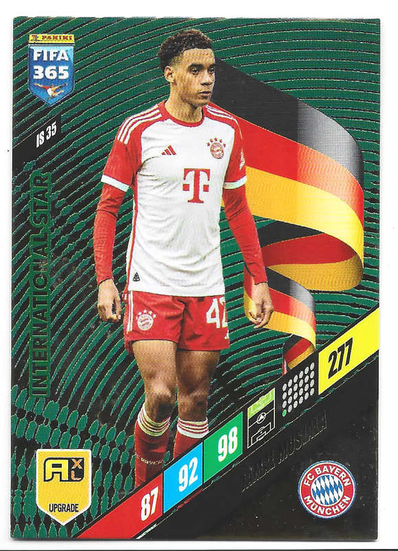 JAMAL MUSIALA - PANINI `FIFA 365 COLLECTION` UPDATES 2024 - FOIL `INTERNATIONAL STAR" CARD IS35