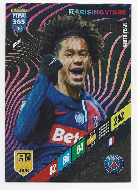SENNY MAYULU - PANINI `FIFA 365 COLLECTION` UPD. 2024 - GOLD `RISING STAR` FOIL TRADING CARD RS34