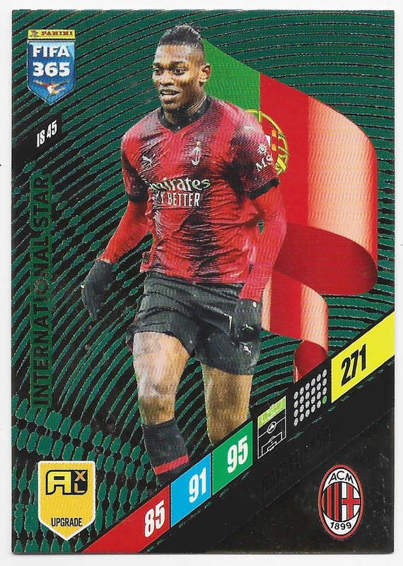 RAFAEL LEAO - PANINI `FIFA 365 COLLECTION` UPDATES 2024 - FOIL `INTERNATIONAL STAR" CARD IS45