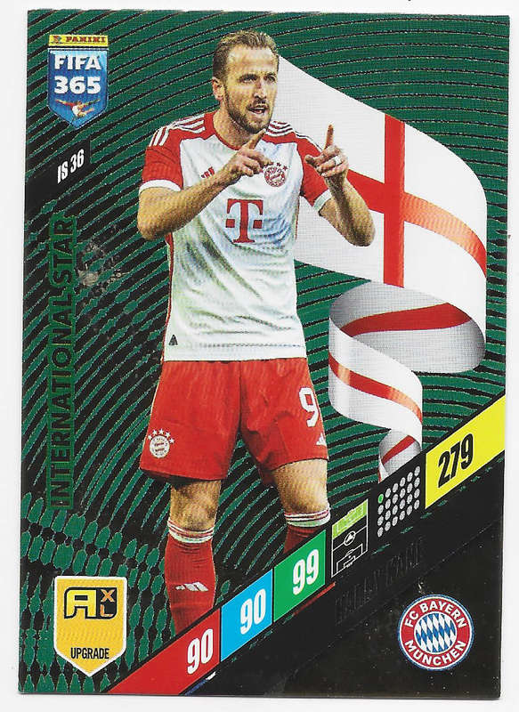 HARRY KANE - PANINI `FIFA 365 COLLECTION` UPDATES 2024 - FOIL `INTERNATIONAL STAR" CARD IS36