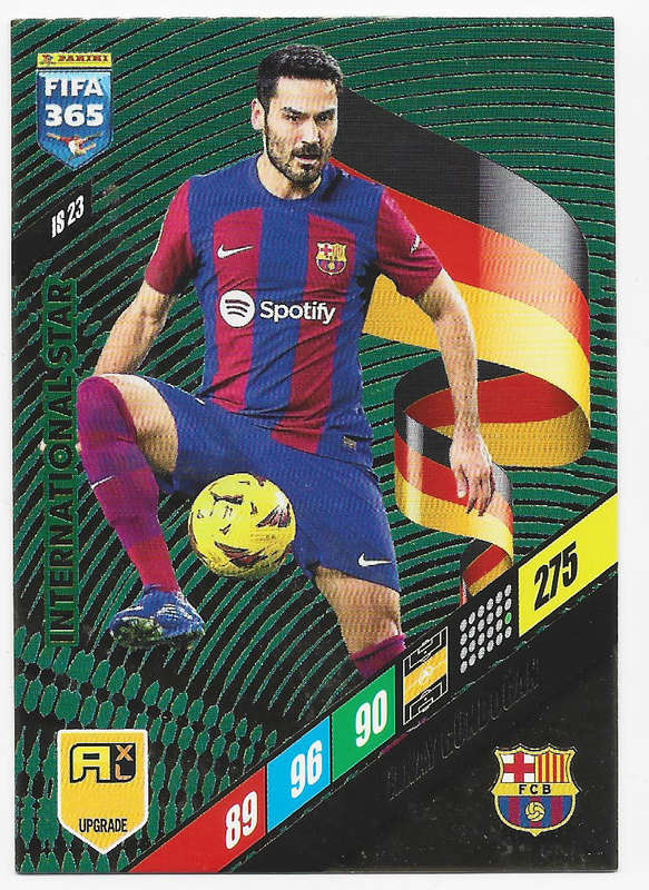 ILKAY GUNDOGAN - PANINI `FIFA 365 COLLECTION` UPDATES 2024 - FOIL `INTERNATIONAL STAR" CARD IS23