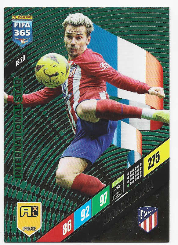 ANTOINE GRIEZMANN - PANINI `FIFA 365 COLLECTION` UPDATES 2024 - FOIL `INTERNATIONAL STAR" CARD IS20