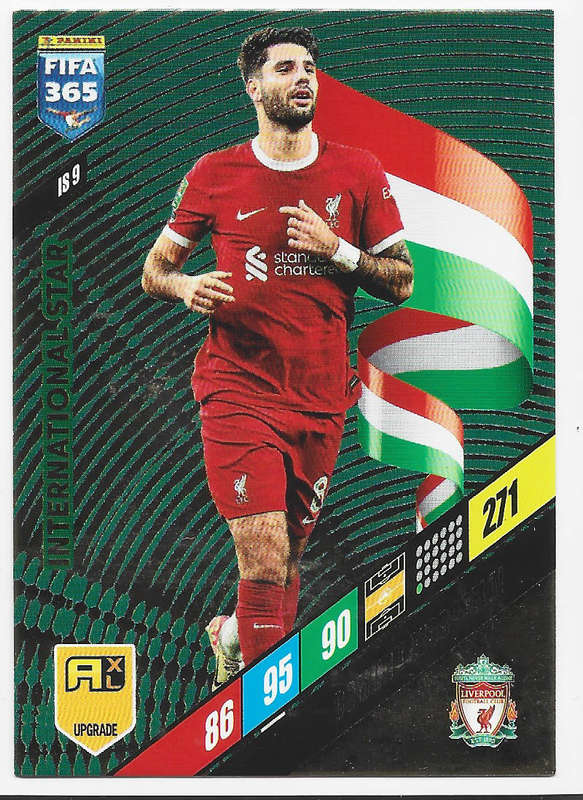 DOMINIK SZOBOSZLAI  - PANINI `FIFA 365 COLLECTION` UPDATES 2024 - FOIL `INTERNATIONAL STAR" CARD IS9