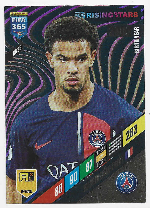 WARREN Z. EMERY - PANINI `FIFA 365 COLLECTION` UPD. 2024 - `RISING STAR` FOIL TRADING CARD RS35
